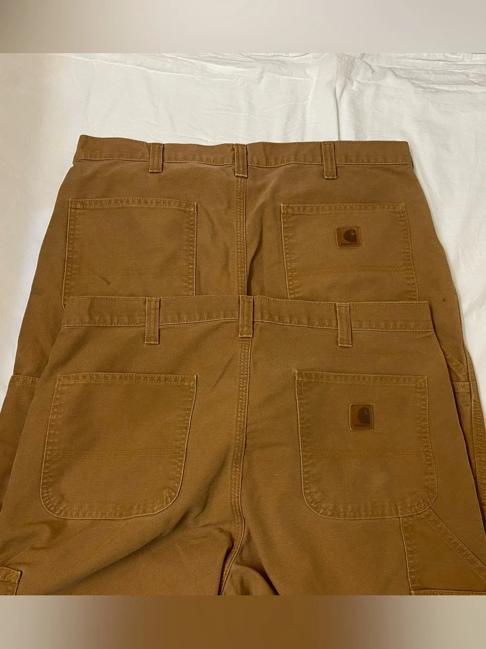 2 vintage Carhartt pants, fair condition Size 36 by 30 Some Stains and Flaws